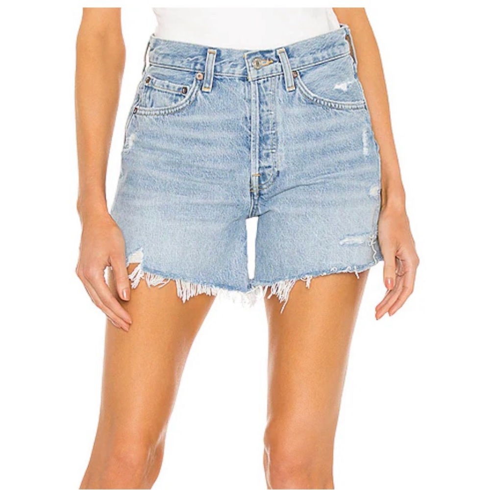 AGOLDE Parker Long Denim Shorts